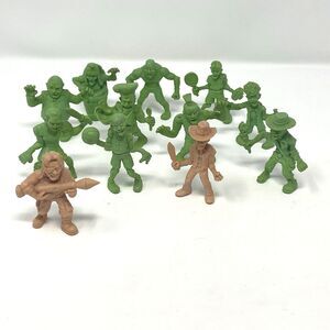 Jakks Pacific Slug Zombies Mini Figures Lot Of 12 Horror Halloween Plastic 2"